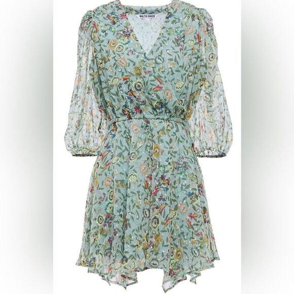 Walter Baker Dresses & Skirts - Walter Baker Women's Cyrus Wrap-Effect Floral Chiffon Mini Dress